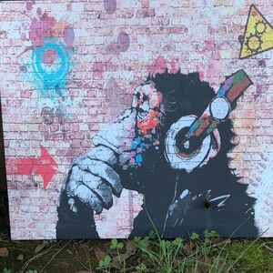 Colorful Abstract Monkey Wall Art